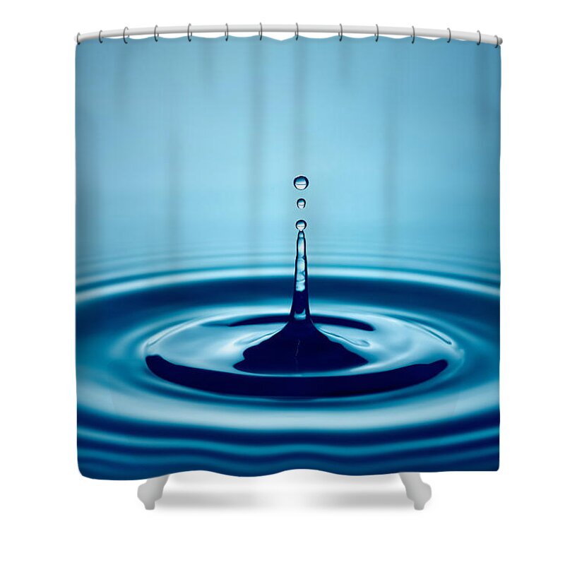 Water Shower Curtain featuring the photograph Water Drop Splash by Johan Swanepoel