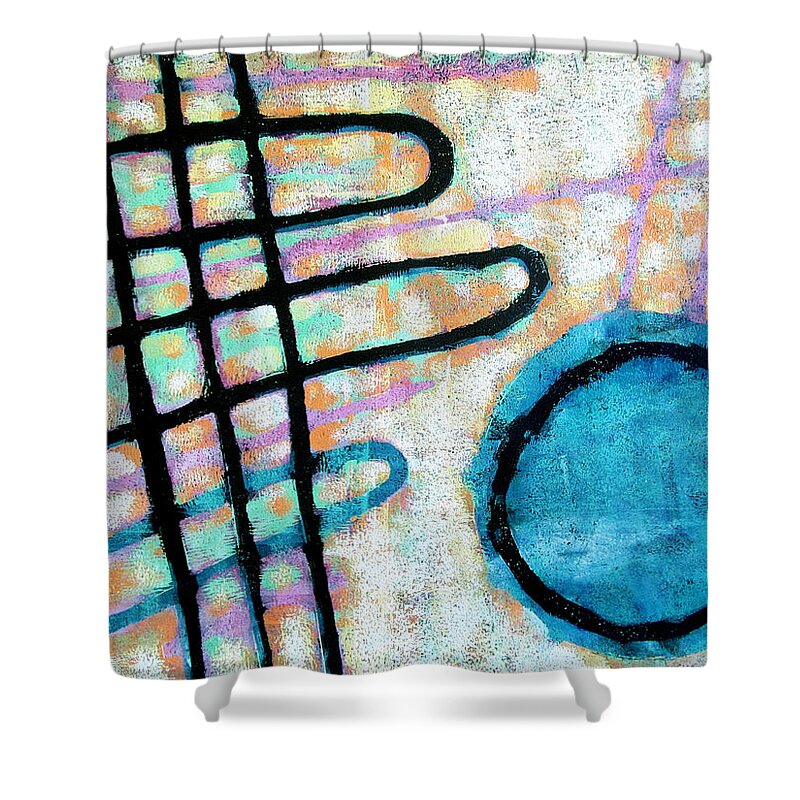 Frequency Shower Curtain featuring the painting Water Frequency by Maria Huntley