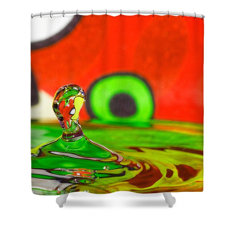  Abstract Shower Curtain featuring the photograph Water Hill by Peter Lakomy