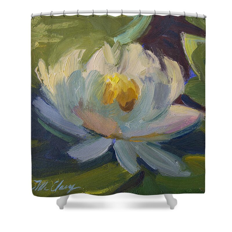 Water Lily Shower Curtain featuring the painting Water Lily 2 by Diane McClary