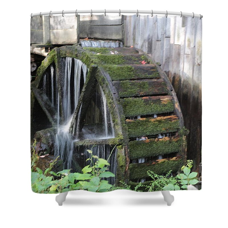Watermill Shower Curtain featuring the photograph Water Wheel number 2 by Dwight Cook