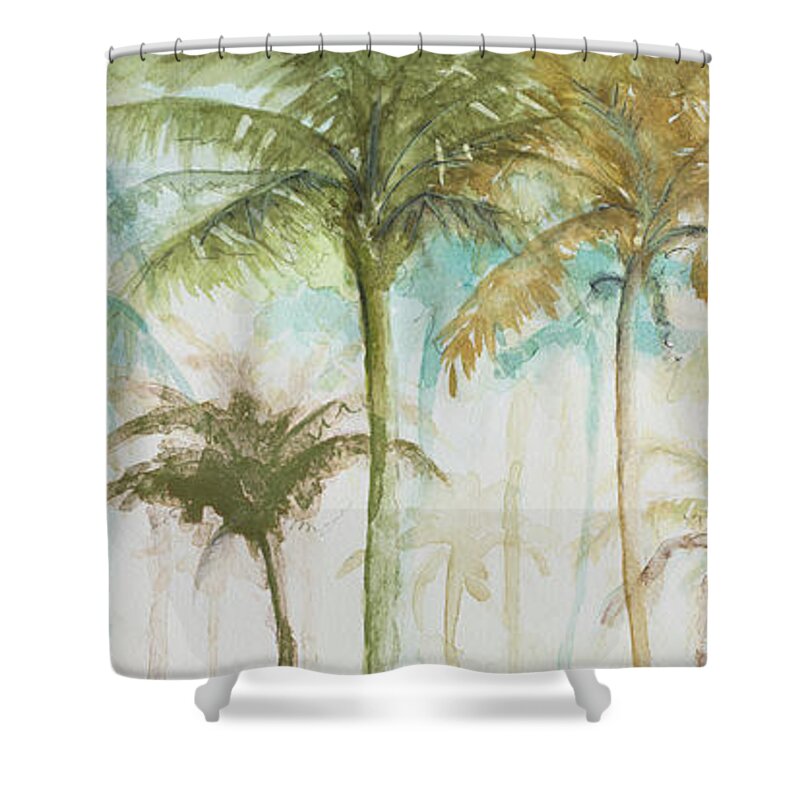 Watercolor Shower Curtain featuring the painting Watercolor Palms by Patricia Pinto