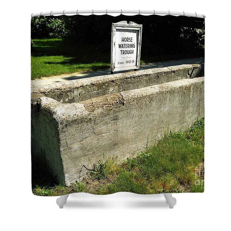 Kendrick Shower Curtain featuring the photograph Watering Trough by Sharon Elliott
