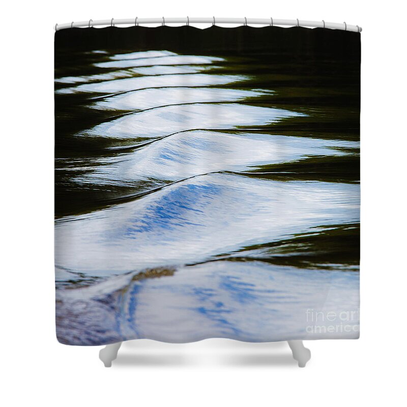 Ripples Shower Curtain featuring the photograph Watermountains by Casper Cammeraat