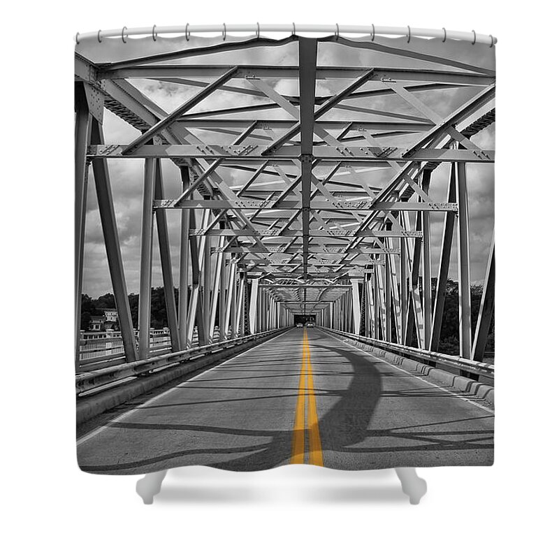 Waterville Bridge Shower Curtain featuring the photograph Waterville Bridge 9888 3 by Jack Schultz