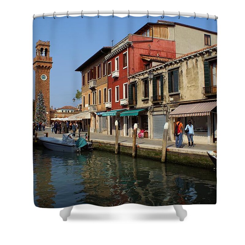 Canal Shower Curtain featuring the photograph Waterway by Ron Harpham