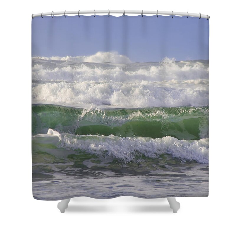 Adria Trail Shower Curtain featuring the photograph Waves in the Sun by Adria Trail