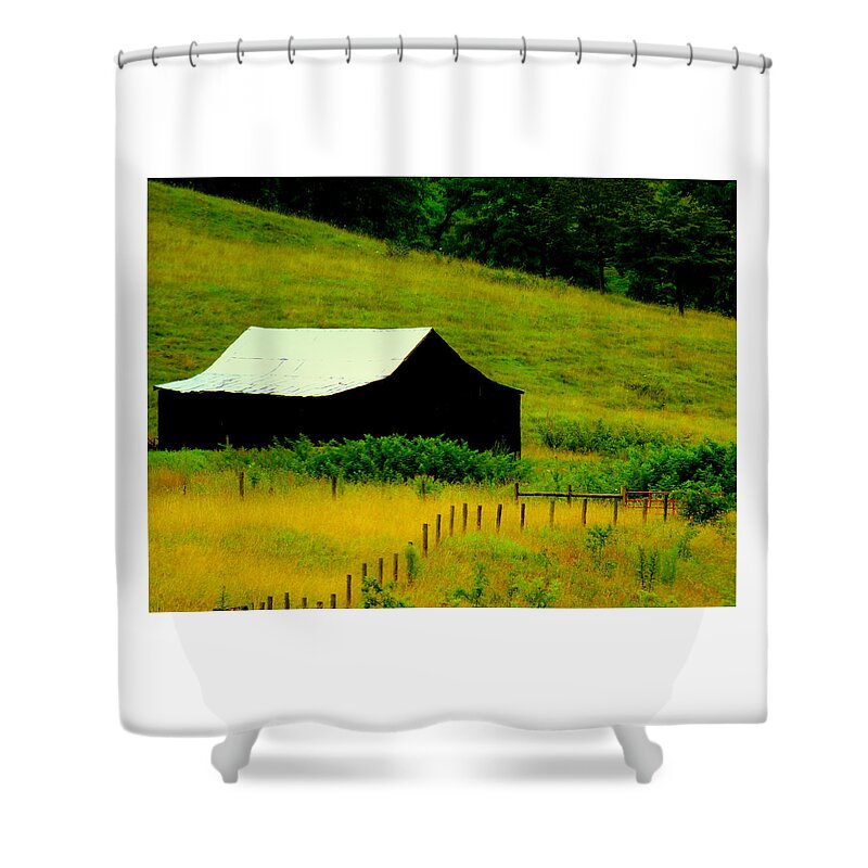 Barns Shower Curtain featuring the photograph Way Back When by Karen Wiles