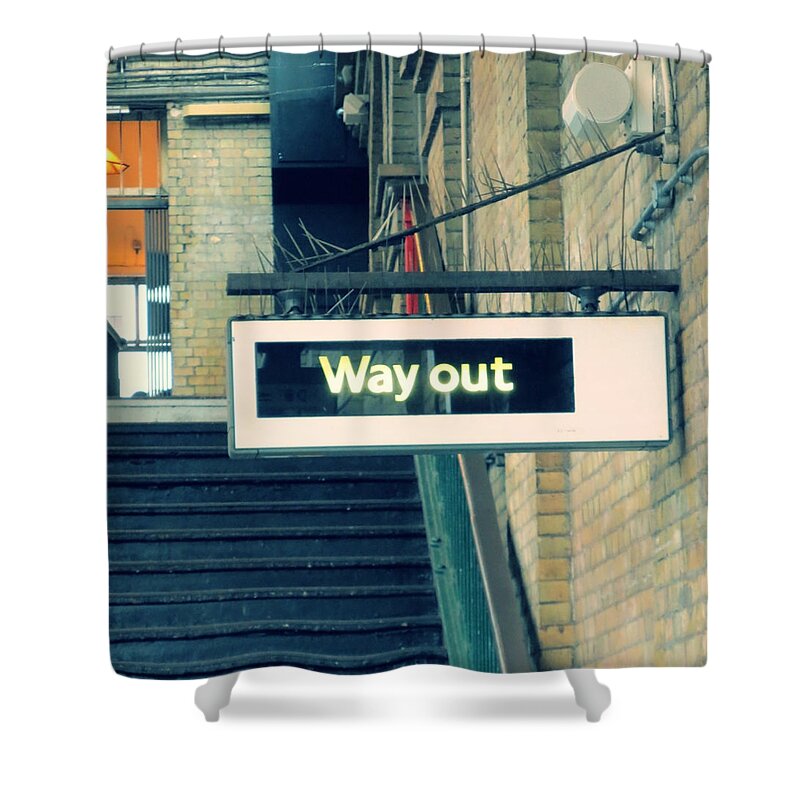 Way Out Shower Curtain featuring the photograph Way out by Gia Marie Houck