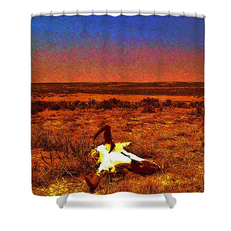 Western Shower Curtain featuring the photograph Way Out West by Amanda Smith