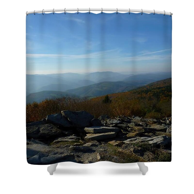 West Shower Curtain featuring the photograph West Virginia by Jennifer Wheatley Wolf