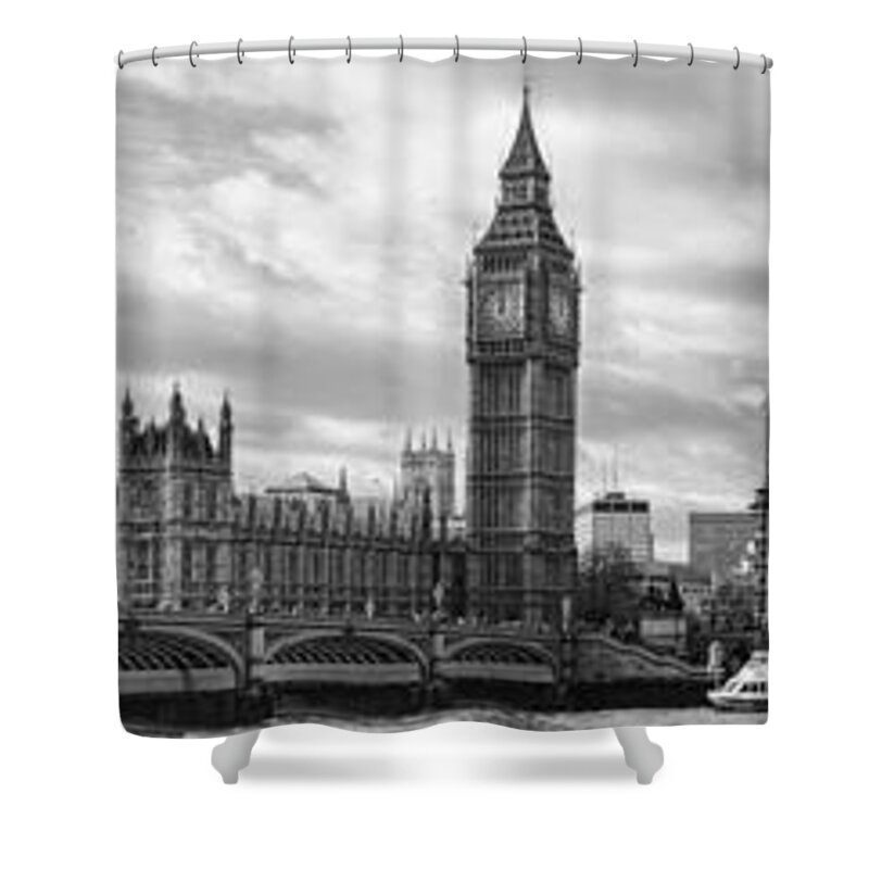 London Shower Curtain featuring the photograph Westminster Panorama by Heather Applegate