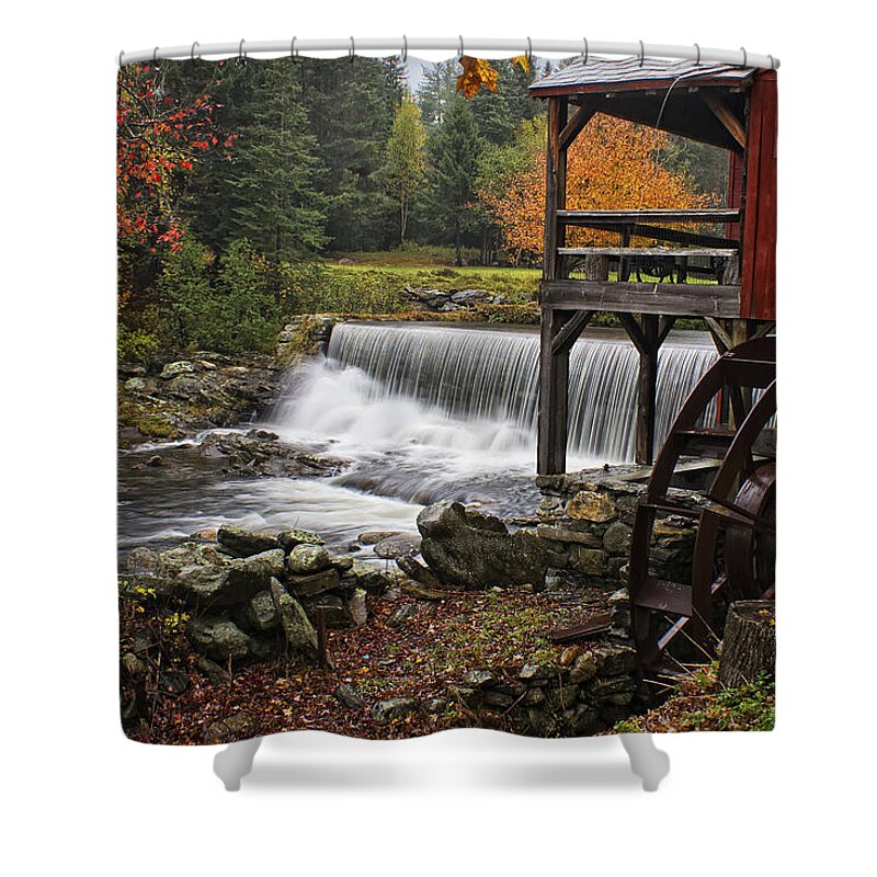 Weston Grist Mill Shower Curtain featuring the photograph Weston Grist Mill by Priscilla Burgers