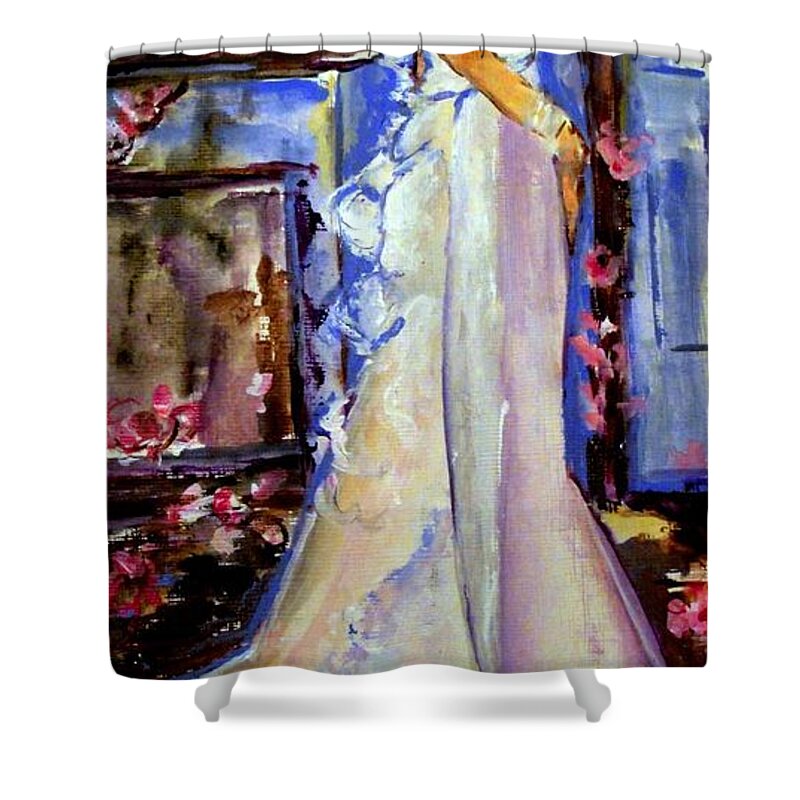Women Shower Curtain featuring the painting When Lovely Women by Helena Bebirian