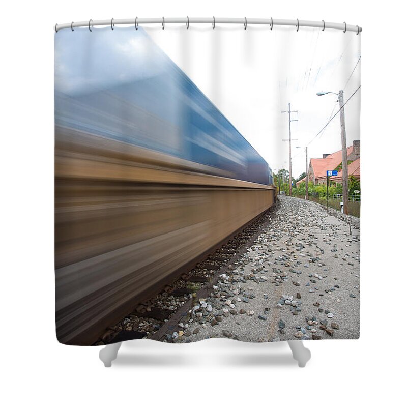 Youngstown Ohio Mahoning Valley Train Railroad Cox Tracks Trax Taaffe Blur Shower Curtains