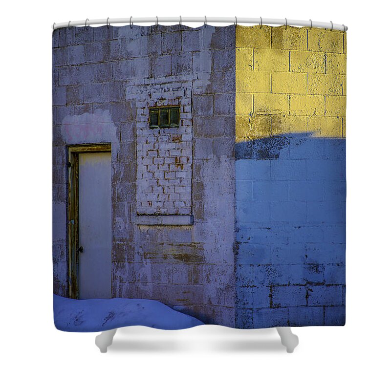  Shower Curtain featuring the photograph White Building by Raymond Kunst