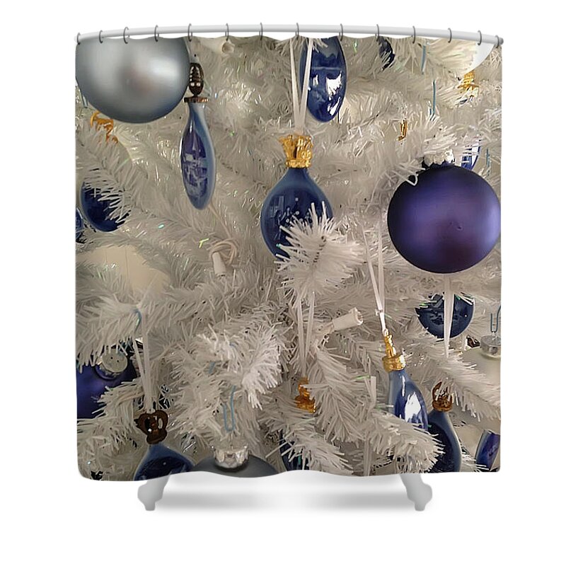 Christmas Shower Curtain featuring the photograph White Christmas Tree by Aimee L Maher ALM GALLERY