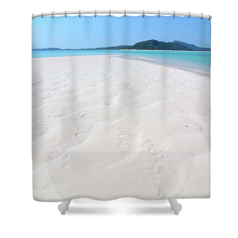 Tide Shower Curtain featuring the photograph Whitehaven Beach Whitsunday Island by Bbuong