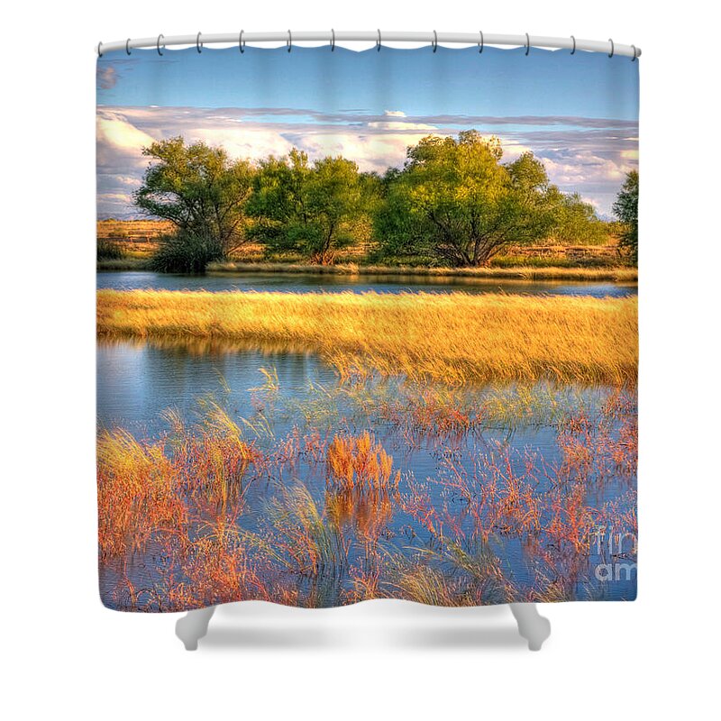 Whitewater Draw Shower Curtain featuring the photograph Whitewater Draw by Charlene Mitchell