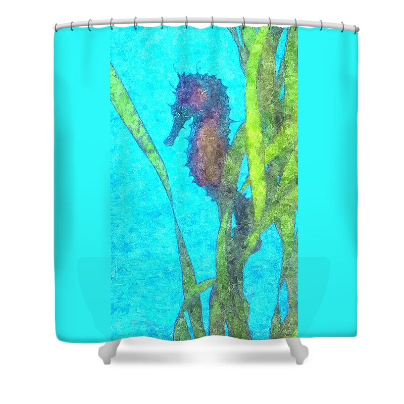 susan Molnar Shower Curtain featuring the photograph Wild Seahorse by Susan Molnar