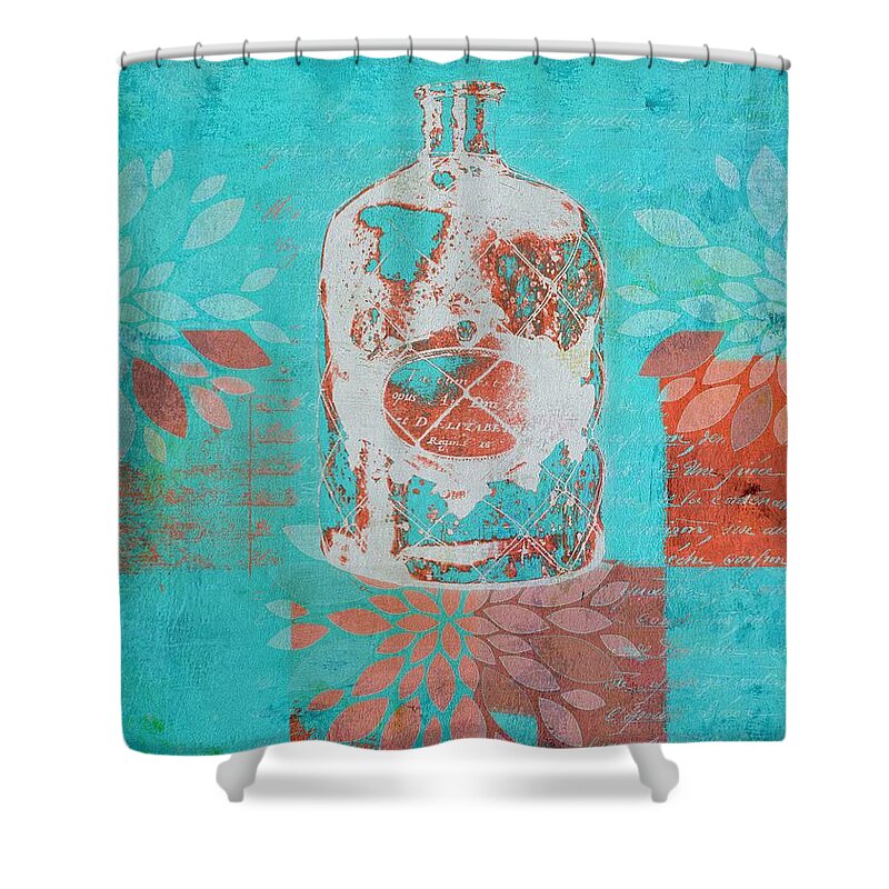 Blue Shower Curtain featuring the digital art Wild Still Life - 13311a by Variance Collections
