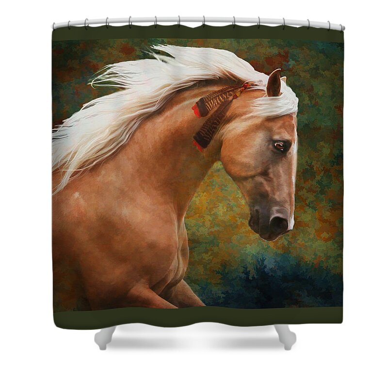 Horses Shower Curtain featuring the photograph Wind Chaser by Melinda Hughes-Berland