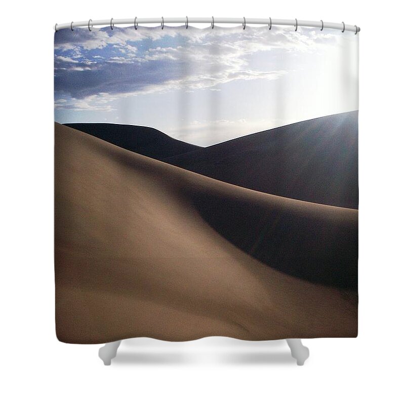 Sand Shower Curtain featuring the photograph Windblown Curves by Carlee Ojeda