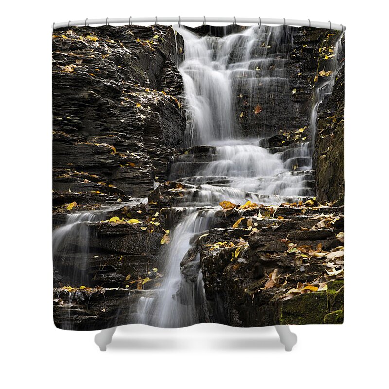 Buttermilk Falls Shower Curtain featuring the photograph Winding Waterfall by Christina Rollo