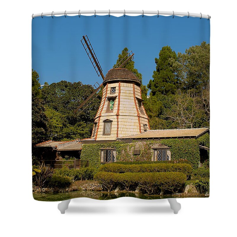 Waterfall Shower Curtain featuring the photograph Windmill 4 by Richard J Cassato