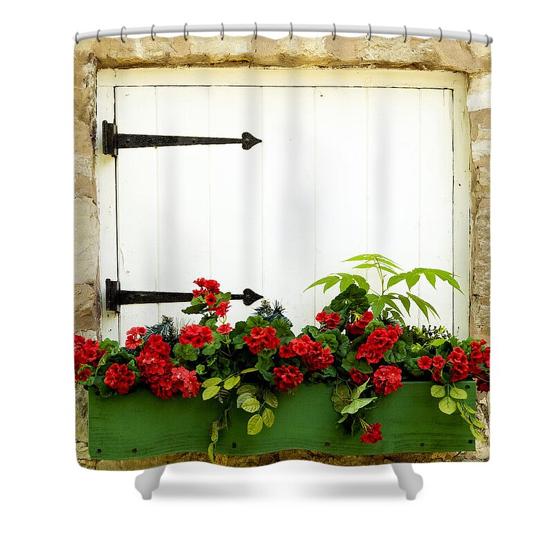 Flowers Shower Curtain featuring the photograph Window Box 2 by Paul W Faust - Impressions of Light