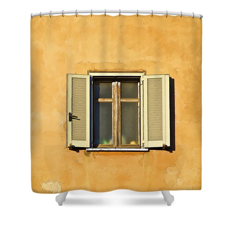 Window Shower Curtain featuring the photograph Window of Rome by David Letts
