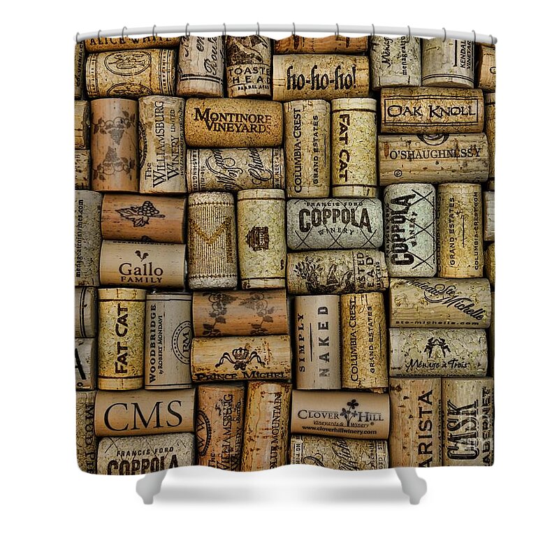 Paul Ward Shower Curtain featuring the photograph Wine Corks after the Wine Tasting by Paul Ward