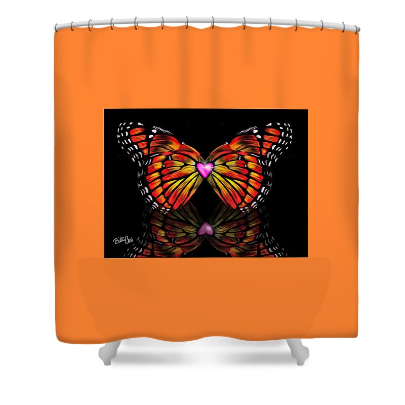 Butterfly Shower Curtain featuring the digital art Wings of Love by Billie Jo Ellis