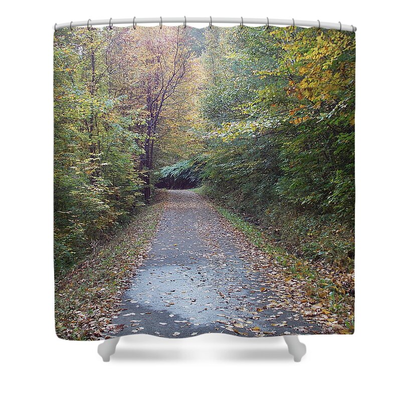 Trail Shower Curtain featuring the photograph Winnipesaukee Trail by Catherine Gagne