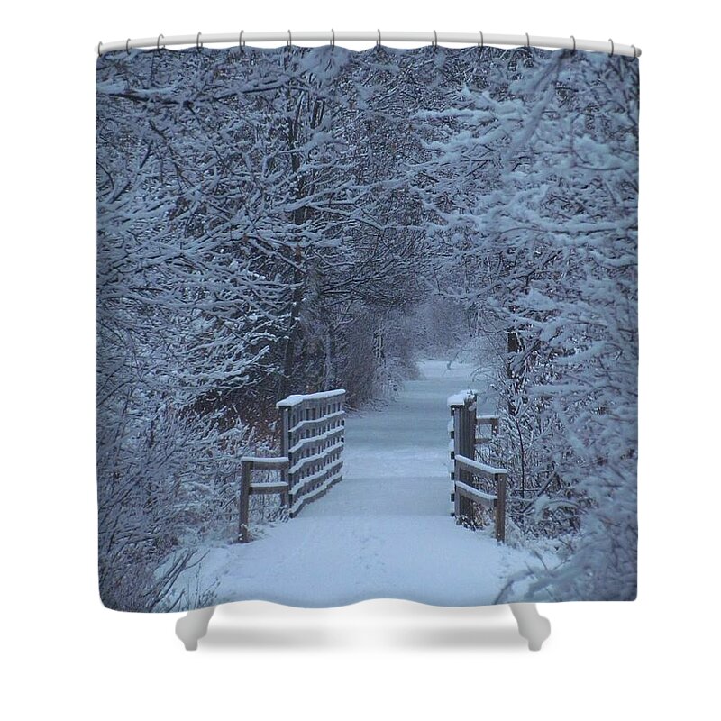 Winter Shower Curtain featuring the photograph Some Enchanted Evening by Lori Frisch