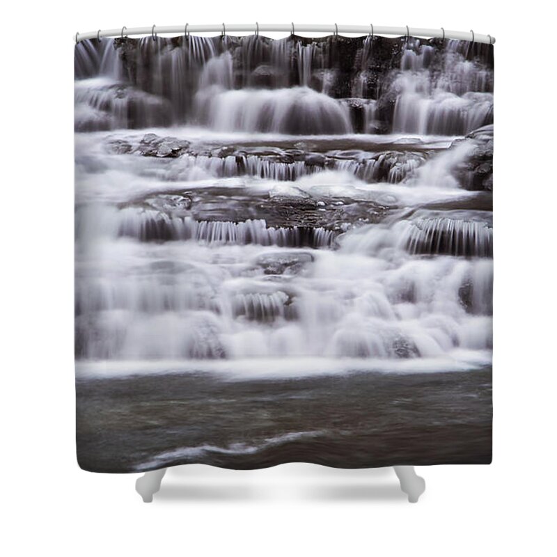 Waterfall Shower Curtain featuring the photograph Winter Fall by Melissa Petrey