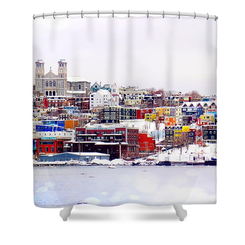 Canada Shower Curtain featuring the photograph Winter In St. John's by Zinvolle Art