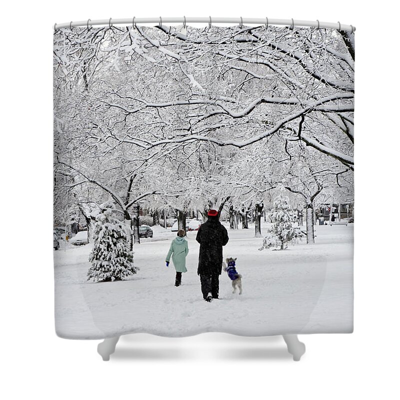 Christamas Shower Curtain featuring the photograph Winter Joy by Charline Xia