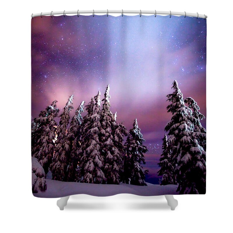  River Shower Curtain featuring the photograph Winter Nights by Darren White