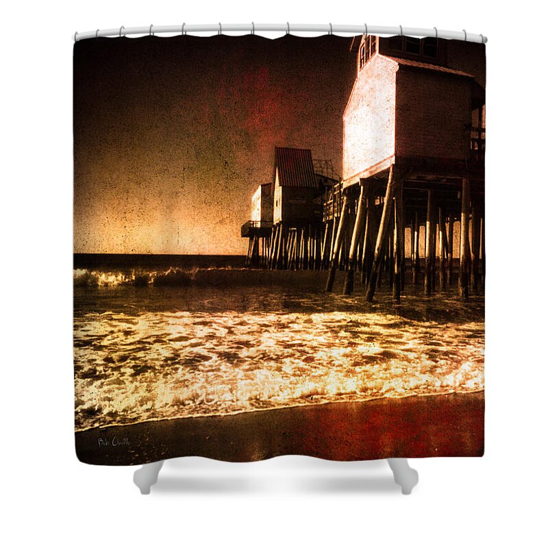 Seascape Shower Curtain featuring the photograph Winter Old Orchard Beach by Bob Orsillo
