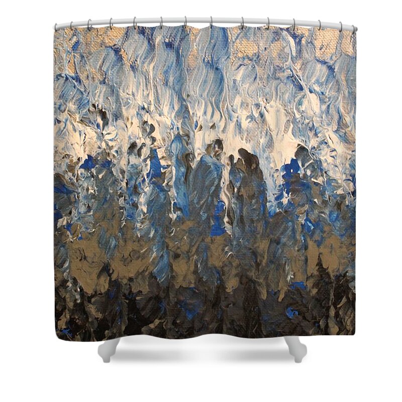 Cold Shower Curtain featuring the painting Winter Solstice by Todd Hoover
