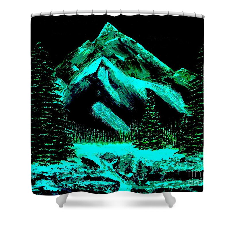 Winter Shower Curtain featuring the painting Winter by Tim Townsend