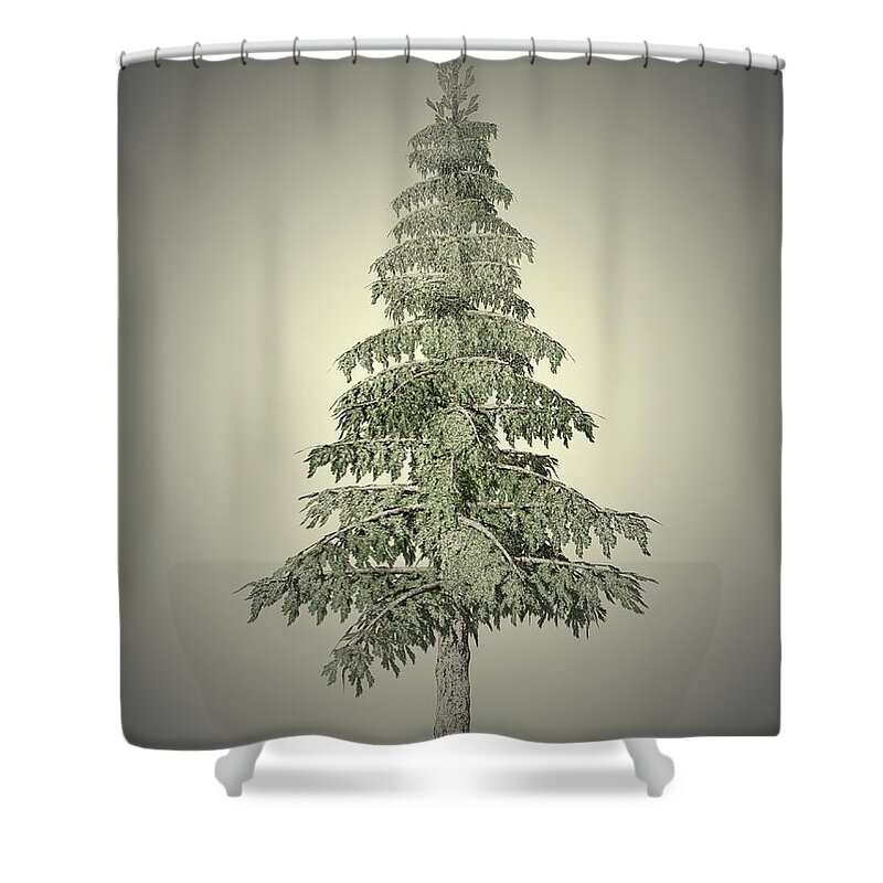 Winter Shower Curtain featuring the painting Winter Tree 2 by Movie Poster Prints