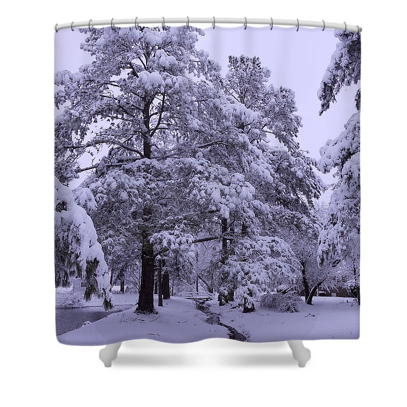 Winter Shower Curtain featuring the photograph Winter Wonderland 3 by Mike McGlothlen