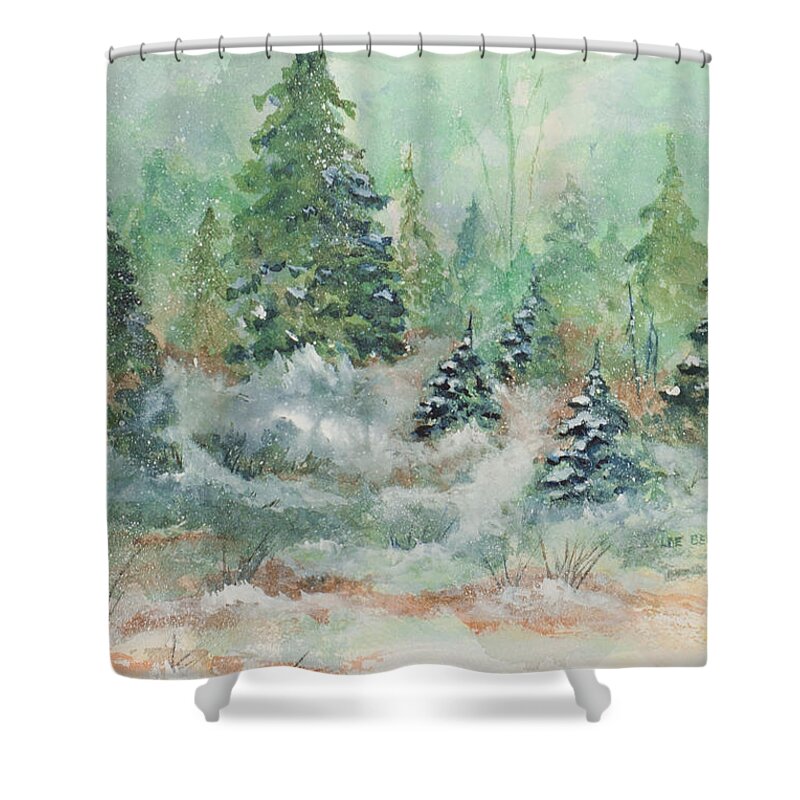 Painting Shower Curtain featuring the painting Winter Wonderland by Lee Beuther