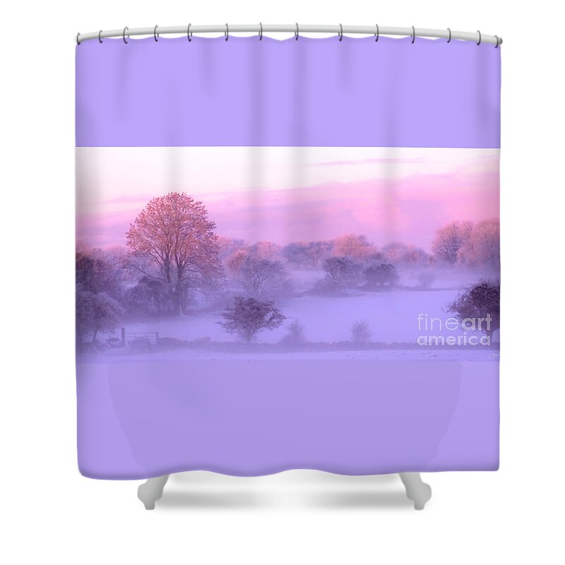 Wintery Irish Countryside Shower Curtain featuring the photograph Wintery Irish Countryside by Imagery by Charly