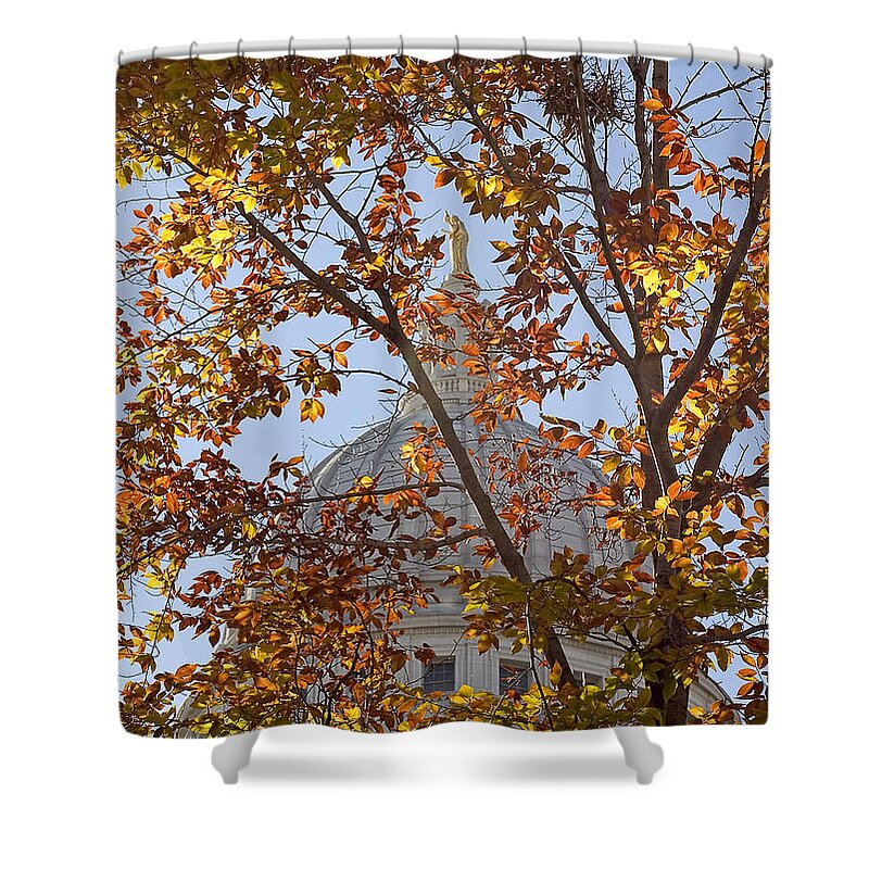 Capitol Shower Curtain featuring the photograph Wisconsin Capitol by Steven Ralser