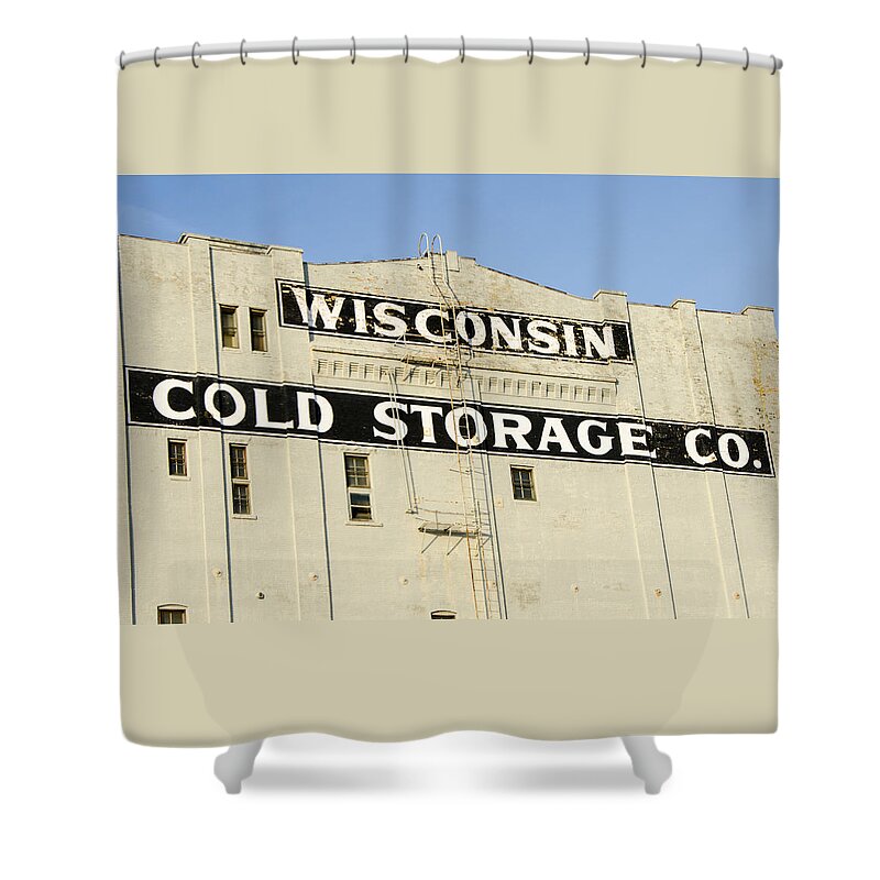Wisconsin Shower Curtain featuring the photograph Wisconsin Cold Storage by Susan McMenamin