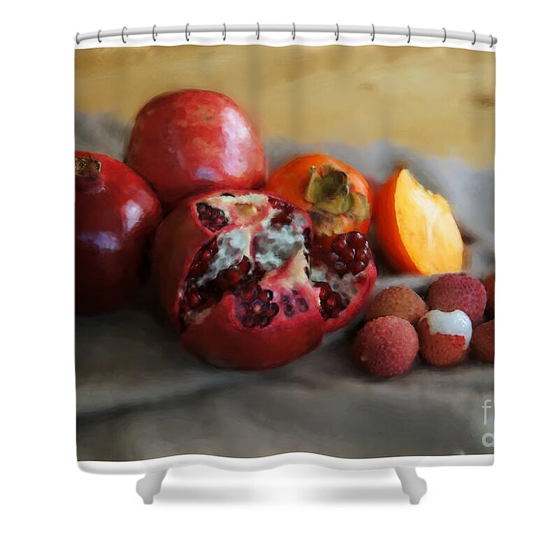 Feng Shui Shower Curtain featuring the painting Wish you... by Elena Perelman