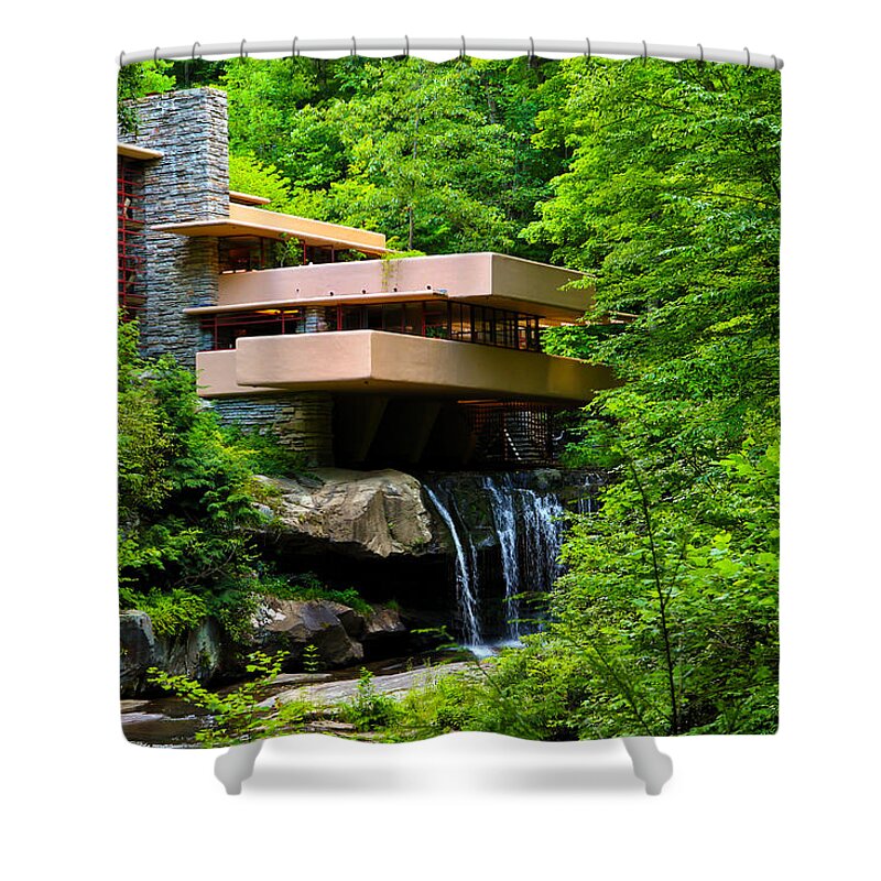 Fallingwater Shower Curtain featuring the photograph Wishes on Fallingwater too by Rachel Cohen